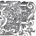 Willenbergova viněta z Tiskárny premonstrátské (Louka/Z. 1603). Scherer, Georg: Postill … uber die sontäglichen Euangelia durch das gantze Jahr (Louka/D., Tiskárna premonstrátská 1603). Čtyři detaily závěrečné dřevořezové viněty na fol. 676b se zaměstnanci loucké Tiskárny (zleva napravo sazeč, tiskař, písmolijec a ilustrátor). Dole celek viněty (kompozice se sv. Václavem a korunovanou orlicí, vyrůstající ze světcovy iniciály W, je pod spodními zavilinami vlevo datována 1599 a vpravo opatřena Willenbergovým monogramem JW). Královská kanonie premonstrátů na Strahově – Strahovská knihovna (Praha), sign. BO I 17.