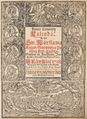 Girschova titulní bordura a dvojstrana z Novákova kalendáře (Praha 1727?). Novák, Jan František: Nový titulární kalendář ke cti sv. Vácslava … k létu Páně 1728 (Praha, Jiří Ondřej Laboun–dědici 1727?). Vlevo červeno-černá titulní strana s bordurou F. Girsche dle předlohy A. Weise (v kartuších portréty světců, scéna ze života sv. Václava a veduta Prahy). Signatury kreslíře a řezáče po stranách veduty. Je to poměrně přesná nápodoba staršího štočku Antona Franze Brechlera a řezáče Schilharta (reprodukce titulní strany je mírně zvětšena). Vpravo textové fol. B2a z počátku kalendářové části a před něho vevázaný bílý list pro rukopisné poznámky (reprodukce dvoustrany je mírně zmenšena). Královská kanonie premonstrátů na Strahově – Strahovská knihovna (Praha), sign. CN XI 38.