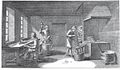 Výroba patric a matric (Livourne 1772). Recueil de planches sur les sciences, les arts libéraux et les arts méchaniques, … troisieme édition … premiere partie, seconde livraison en deux parties (Livourne, de l’imprimerie des éditeurs [= Denis Diderot et Jean Le Rond d’Alembert] 1772). Příloha 91, tabule bez čísla. Královská kanonie premonstrátů na Strahově – Strahovská knihovna (Praha), sign. AB I 5.