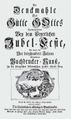 Fiebigerova prozaická chvála knihtisku (Praha 1740). Fiebiger, Jan Bohumír Antonín: Die Denckmahle der Gütte Gottes verwunderten … sämmtlichen allhiesigen Buchdrucker (Praha, Tiskárna arcibiskupská, fa. Jan Norbert Fický 1740). Titulní strana se signetem tiskaře Fického od Gerharda (?) Mansfelda. Královská kanonie premonstrátů na Strahově – Strahovská knihovna (Praha), sign. BB I 20/5.