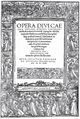 Frobenova edice spisů sv. Cypriana (Basel 1521). Cyprianus, Caecilius S.: Opera … ab innumeris mendis repurgata … labore suo Erasmus Roterodamus (Basel, Johann Froben 1521). Titulní strana s bordurou (nahoře bitevní vřava, zbylou plochu pokrývají křesťanské Ctnosti). Vročení bordury 1517 a monogram tvůrce AH (Ambrosius Holbein) u pravého horního rohu. Antikvariát Meissner (Praha).