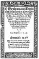 Oujezdeckého tisk Augustova traktátu (Litomyšl 1544). Augusta, Jan: O vyobcování dvou osob hřiešných ze sboru litomyšlského (Litomyšl, Alexandr Oujezdecký 1544). Titulní strana (rám pořízen dřevořezem bílé linie: nahoře motiv hudebních nástrojů, dole mořská panna). Antikvariát Meissner (Praha).