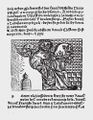 Konáčův tisk České kroniky (Praha 1510). Pius II., papa: Česká kronika (Praha, Mikuláš Konáč z Hodiškova 1510). Fol. O1b začátek čtení o králi Jiřím z Poděbrad uvozený jeho portrétem od Mistra cihlového pozadí. Nediakritizovaný švabachový text pod dřevořezem počíná reprezentantou p(Otom). Královská kanonie premonstrátů na Strahově – Strahovská knihovna (Praha), sign. DR IV 10.