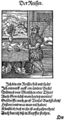 Profese podílející se na výrobě knihy (Frankfurt/M. 1574). Sachs, Hans – Amman, Jost: Eigentliche Beschreibung aller Stände auf Erden (Frankfurt/M., Sigmund Feyerabend 1568). Zleva doprava: fol. F2a (papírník), E4a (ilustrátor), E3a (písmolijec), F3a (knihtiskař), F4a (briefmaler se šablonou), G1a (knihvazač). Královská kanonie premonstrátů na Strahově – Strahovská knihovna (Praha), sign. AE IX 119.