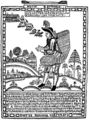 Ruský lubok (19. století). Jednolist parodující vypočítavost ruského mužika, který nesa na trh vejce přemýšlí, že ze získaných peněz koupí párek slepic, vypěstuje kuřata, za ně koupí prasnici, selata prodá a opatří si krávu, která bude mít telátko, za něhož koupí hřebečka a toho, až dospěje, prodá, opatří si dům, avšak při představě, že se z něho stane pán, mužik zakopne a vejce rozbije. Repro: Ljachov 1975.