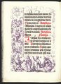Dvě strany Gebetbuchu císaře Maxmiliána I. (Augsburg 1514). Maximilian I., Kaiser: [Gebetbuch] Oratio ad suum proprium angelum (Augsburg, Johann Schönsperger st. 1514). Fol. 56b a 50a s novým typem fraktury, červeně doplněným textem a dodatečně provedenými rozsáhlými marginálními kresbami Albrechta Dürera (monogram AD s letopočtem 1515 na levé straně vlevo dole). Do vegetativních drolerií jsou zakomponovány povětšinou taneční a hudební scény ze života německého patriciátu. Repro: Kapr 1955.