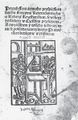 Velenského signet (Bělá/B. 1519). Erasmus, Desiderius: Přeutěšená a mnoho prospěšná knieha … o rytíři křesťanském (Bělá/B., Oldřich Velenský z Mnichova 1519). Titulní strana se signetem zobrazujícím tiskařův lis dle předlohy Josse Badeho. Královská kanonie premonstrátů na Strahově – Strahovská knihovna (Praha), sign. DR IV 11.