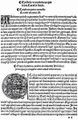 Florální iniciála Valentina Fernandeze (Lisboa 1500). Cataldus Siculus: Opera pedestria (Lisboa, Valentin Fernandez? 1500). Fol. 2a s florální iniciálou E(Cce lux) provedenou dřevořezem bílé linie. Repro: Haebler 1923.