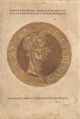 Goltziův šerosvitový dřevořez (Antwerpen 1557). Goltzius, Hubert: Vivae omnium fere imperatorum imagines (Antwerpen, Gillis Coppens van Diest 1557). Vlevo titulní strana s raně manýristickou bordurou doplněnou nahoře Goltziovou bustou (bordura byla pořízena mědirytem, zelené horizontální šrafování a bílo-hnědý podklad vznikly otiskem dvou různě tónovaných dřevořezových štočků, centrální text je sázen). Vpravo fol. Ia čili A2a s portrétem římského císaře Gaia Julia Caesara (černé obrysové linie byly pořízeny mědirytem, barevné partie vznikly opět otiskem dvou různě tónovaných štočků, doprovodný text je reprodukován ze sazby). Královská kanonie premonstrátů na Strahově – Strahovská knihovna (