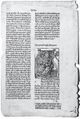 Tektura sazby ilustrovaného Pasionálu (Praha 1495). Jacobus de Voragine: Legenda aurea, boh. Pasionál ilustr. (Praha, Tiskař Pražské bible? 1495). Fol. l4a s počátkem vypravování o sv. Saturinovi (v sazbě pravého sloupce vypadly tři řádky, které byly v tomto exempláři doplněny na tektuře, zatímco ve zbytku nákladu se chyba definitivně odstranila přesazbou této a následující strany). Knihovna Národního muzea (Praha), sign. Maltézská knihovna 2005 (snímek laskavě zapůjčil digitální fotoarchiv pražské Nadace pro dějiny kultury ve střední Evropě).