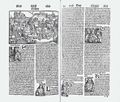 Schönspergerův patisk Schedelovy Kroniky (Augsburg 1496). Schedel, Hartmann: Liber chronicarum (Augsburg, Johann Schönsperger st. 1496). Fol. 182b–183a s vedutou Eichstättu a drobnými portréty světců a králů. Královská kanonie premonstrátů na Strahově – Strahovská knihovna (Praha), sign. DM III 19.