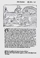 Caxtonova anglická verze Ezopových bajek (Westminster 1484). Aesopus: Vita et fabulae, angl. (Westminster, William Caxton 1484). Fol. 53a s bajkou o žábě a volovi. Repro: William Caxton 1976.